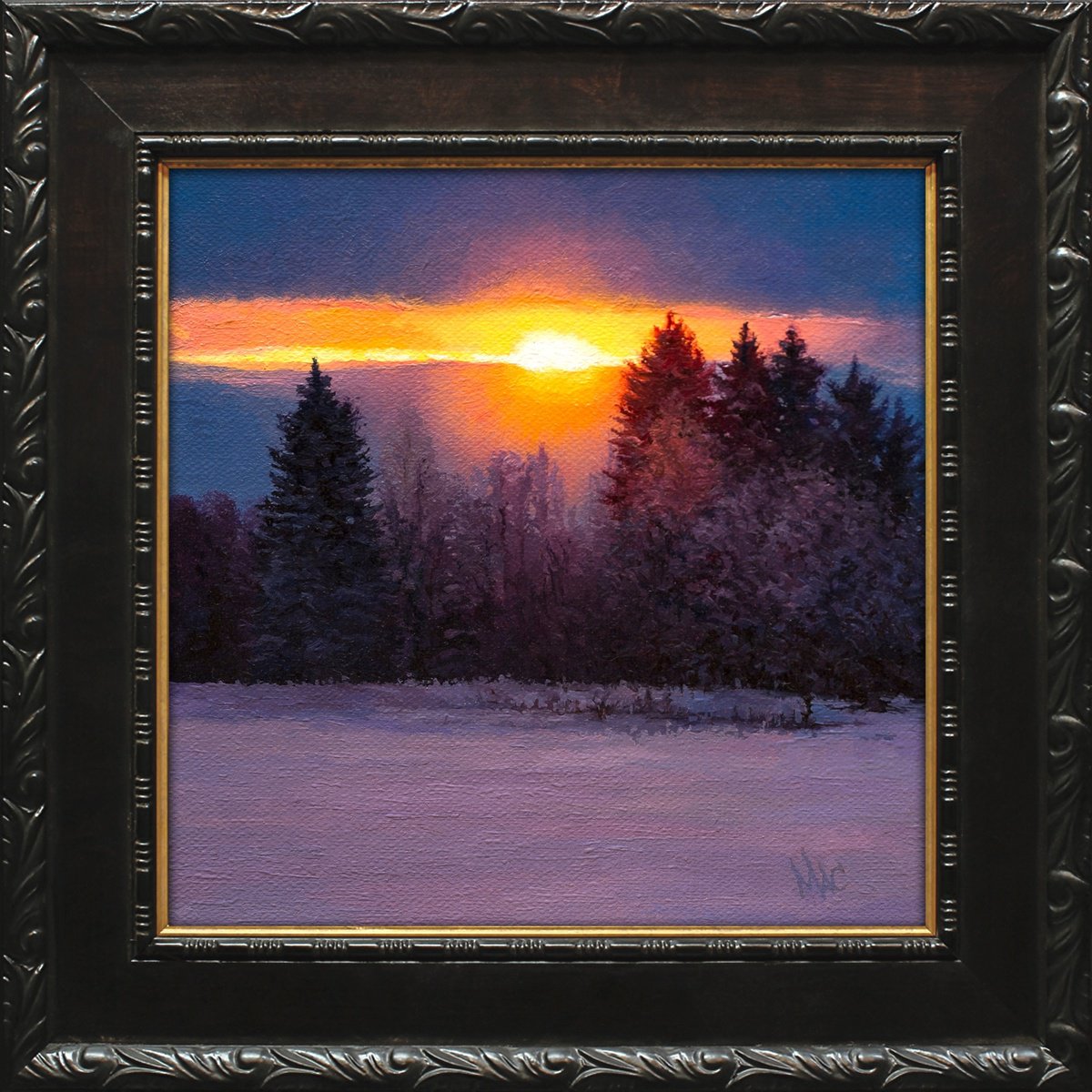 Alexey Merzlikin | Original  Oil Painting | "Winter Symphony" | 20 X 20Cm | Artwork For Sale On Artfinder