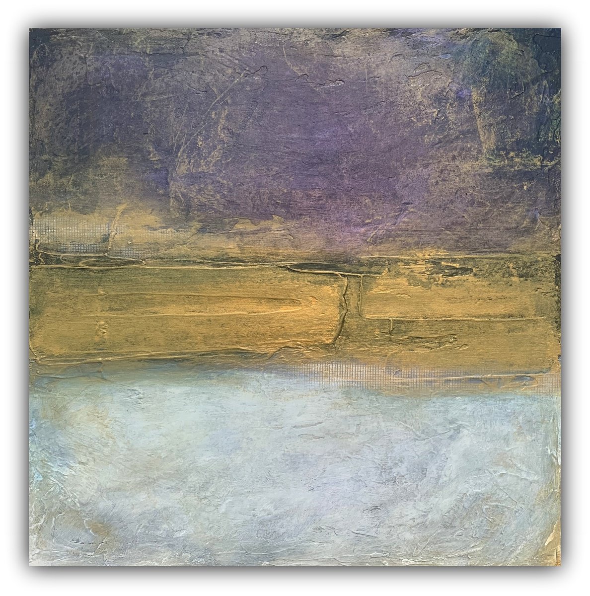 Geometric Abstract Acrylic Painting By Elizabeth Moran, 24 X 24, Lunar, Original Artwork