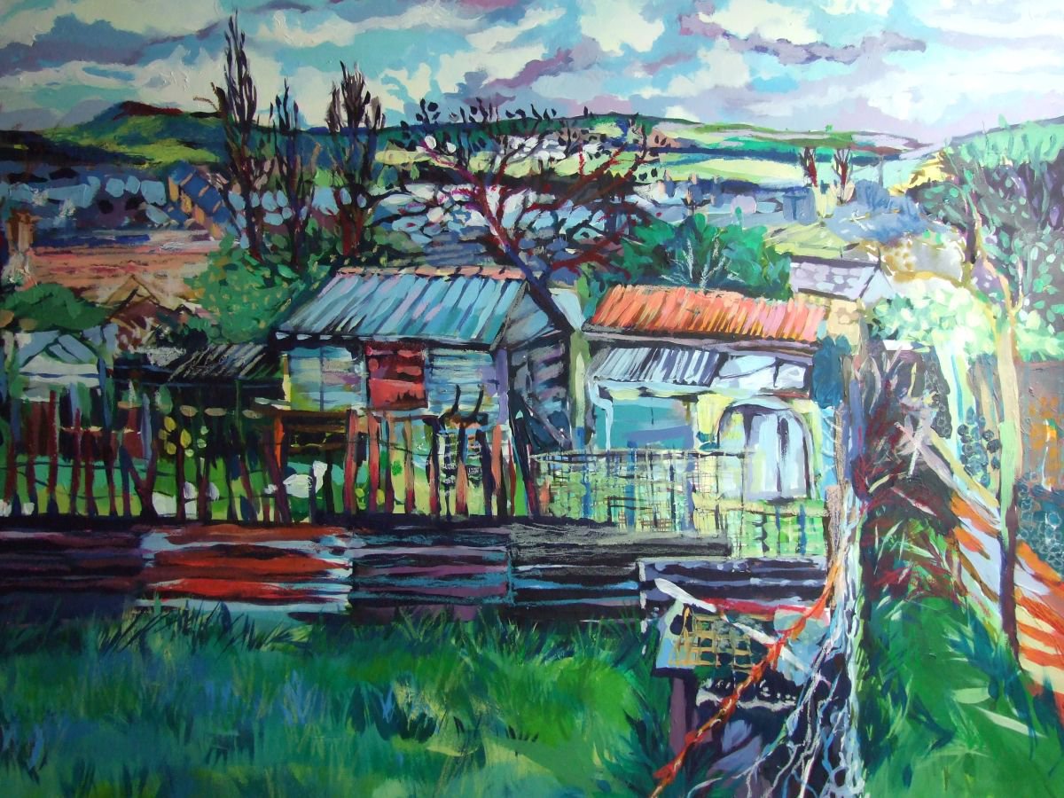 View over Tintwistle allotments by Janet Mayled