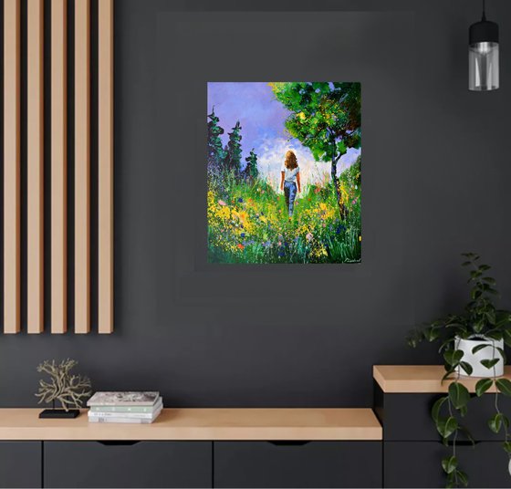 Walking in the grass