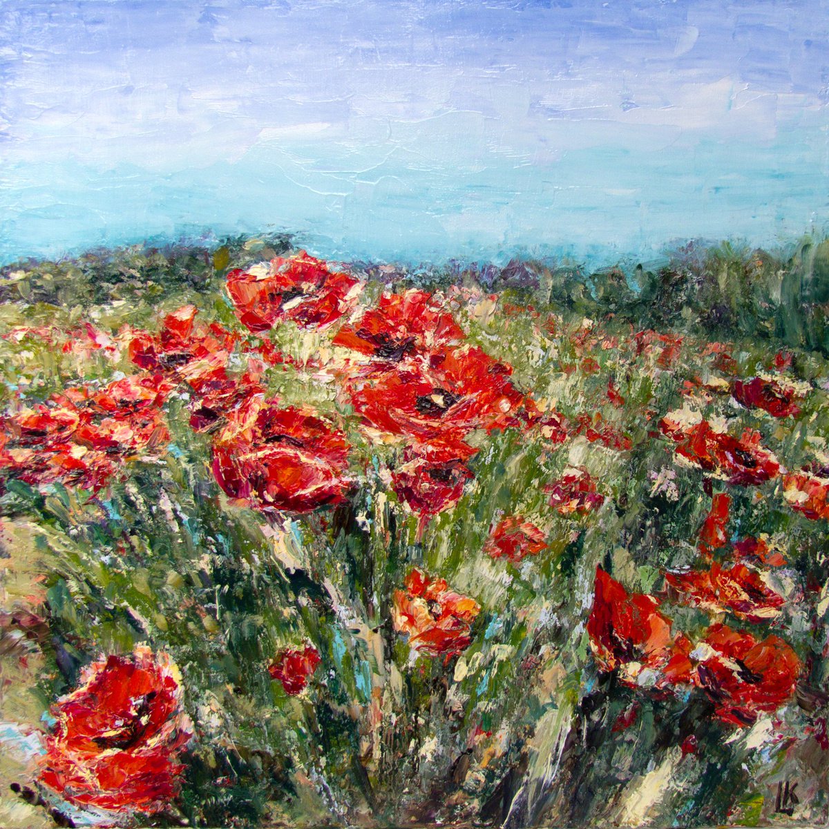Field of Poppies by Ludmila Kovalenko