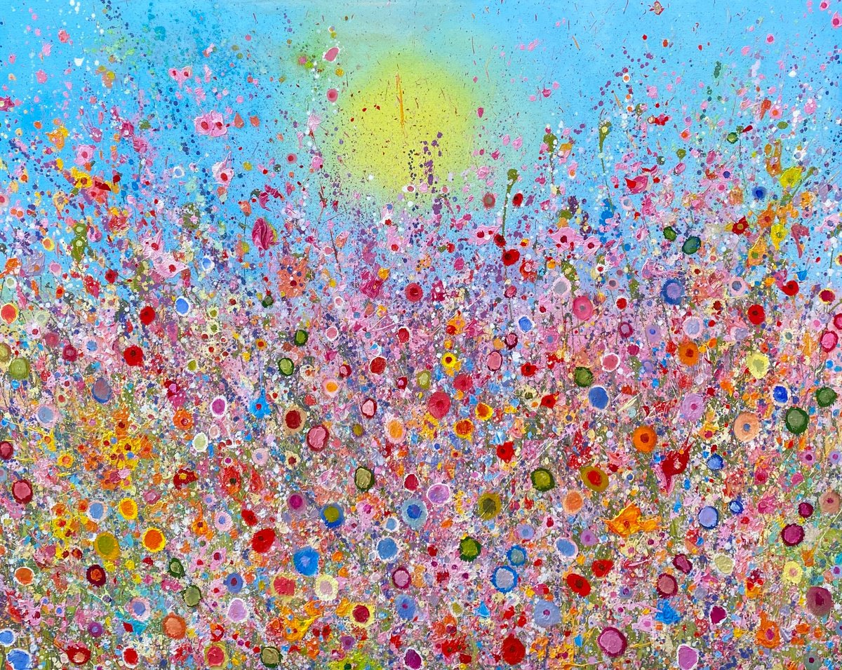 Impressionistic Botanical Oil Painting By Yvonne Coomber, 59 X 47", Your Sweet Beautiful, Original Artwork