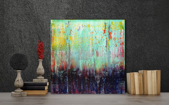 50x50 cm | 19,5x19,5″ Abstract Landscape Painting Original oil painting Canvas art