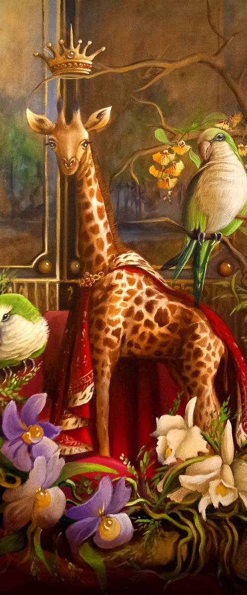 Call me " your royal highness" - original acrylic on canvas- 70 x 50cm / 20 x 27.5 inches by Valentina Toma' aka Zoe Chigi