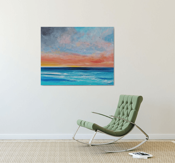 Fresh Dawn - Cornish Seascape, Art, Skyscape