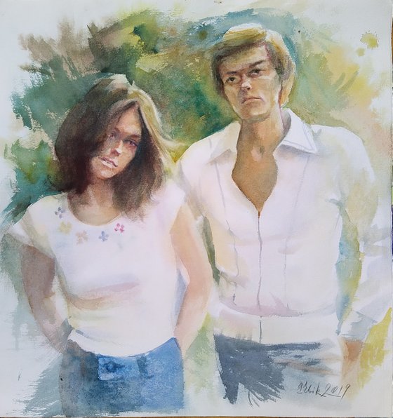 The Carpenters (famous musicians portraits)