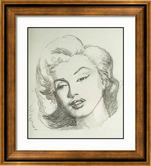 Portrait of the most beautiful Marilyn Monroe by Asha Shenoy