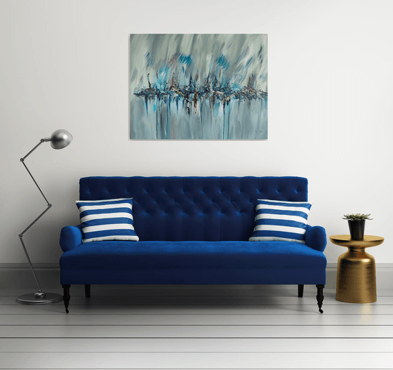 Paysage bleu artificiel