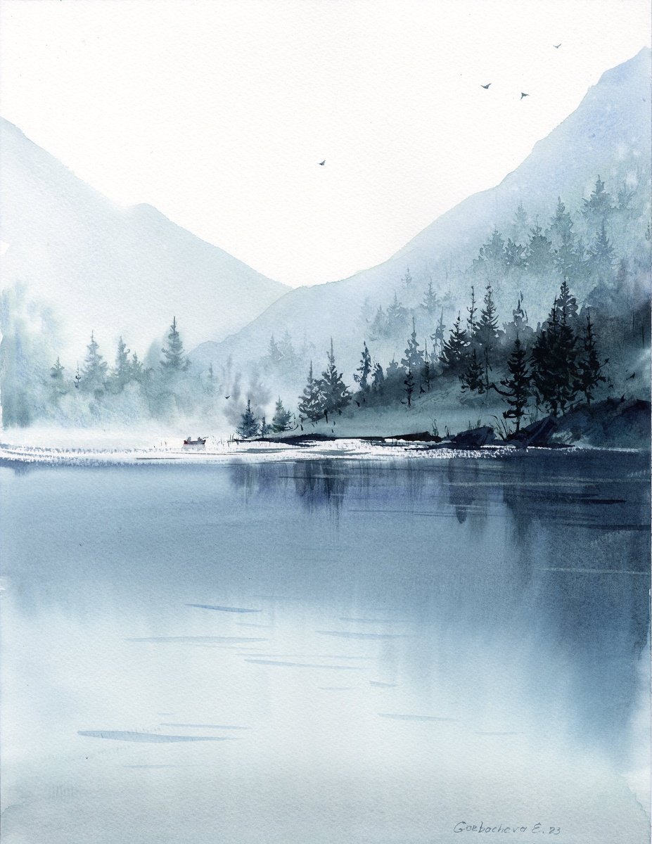 Mountain Lake #30 by Eugenia Gorbacheva