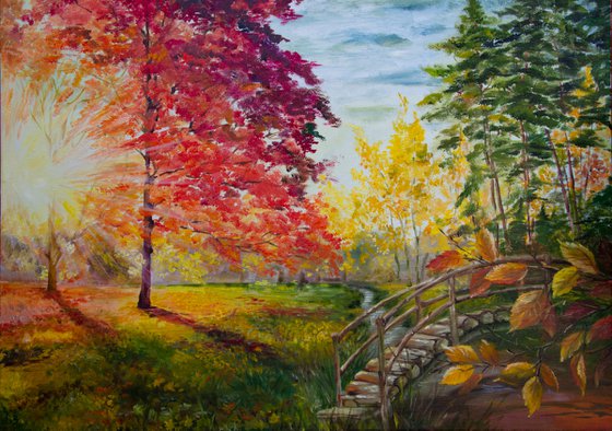 ''Autumn''  Bright nature Painting