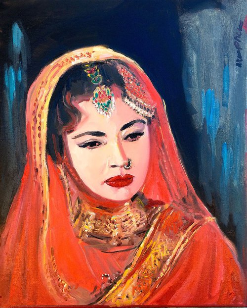 Pakeezah - Woman in Red by Arun Prem