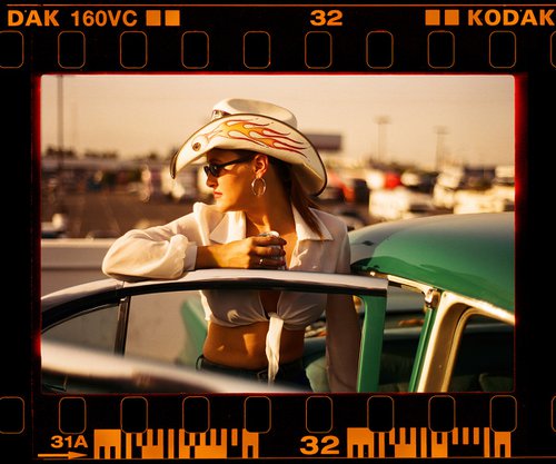 On the Road ~ Sunkissed Wendy, Las Vegas, 2001 by Richard Heeps