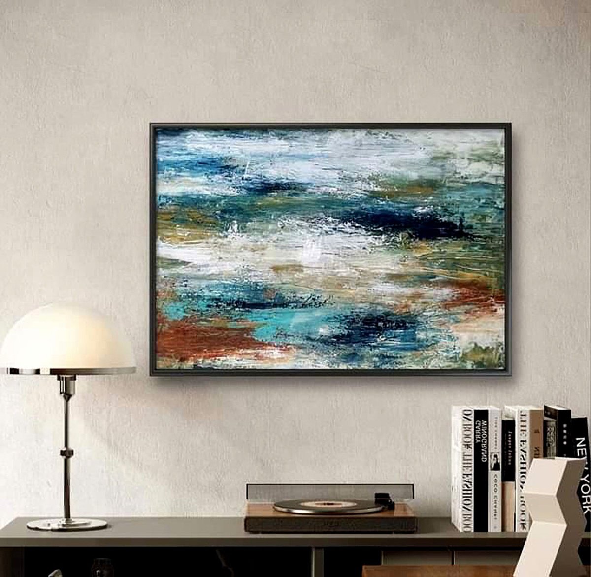 Abstract Painting By Alexandra Petropoulou, 28 X 20, Dream, Original Artwork