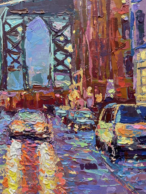 Manhattan Bridge, DUMBO Street View, New York