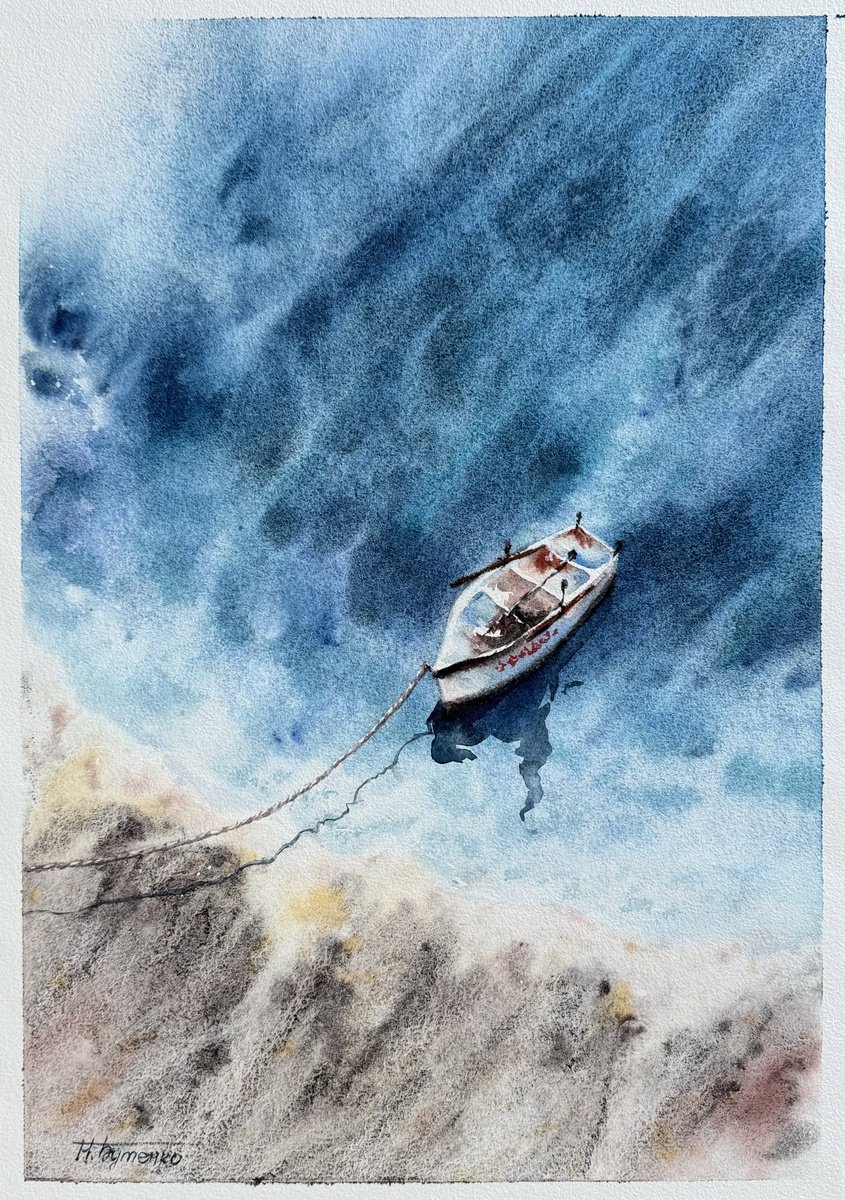 Illustrative Watercolour , Ebb Tide By Natalia Butenko, 14 X 20, Artwork For Sale On Artfinder
