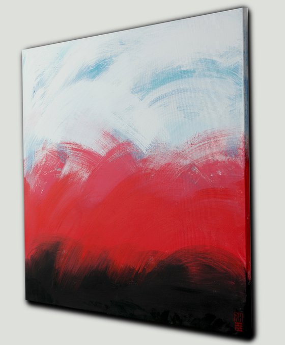 Brush Stroked Serie - Oceanic Red painting - 03J