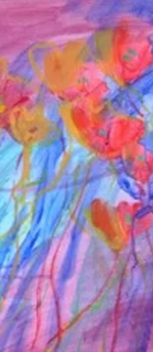 Vibrant Floral Garden by Marina Krylova