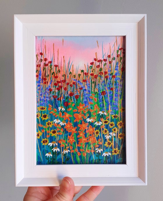 Framed Garden with Poppies