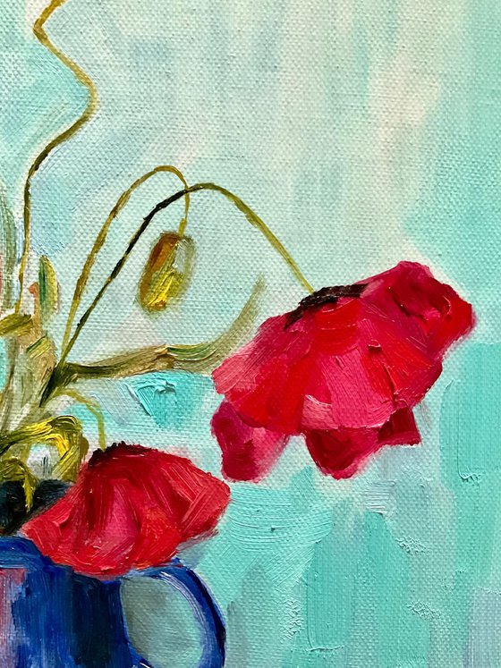 POPPIES IN BLUE