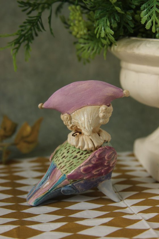 Tiny Nosy Bird. Ceramic sculpture. Offer: Get 3 Pay for 2