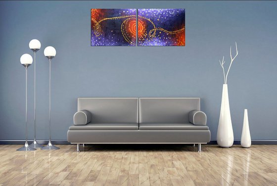 Cosmic Symphony purple crimson