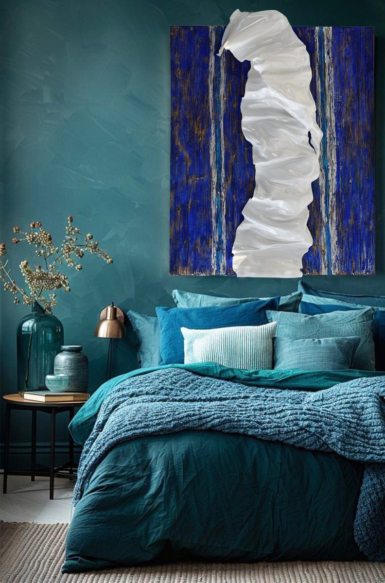 Geometric Abstract Painting By Anna Sidi-Yacoub, 39 X 53, In Pursuit Of Happyness, Original Artwork