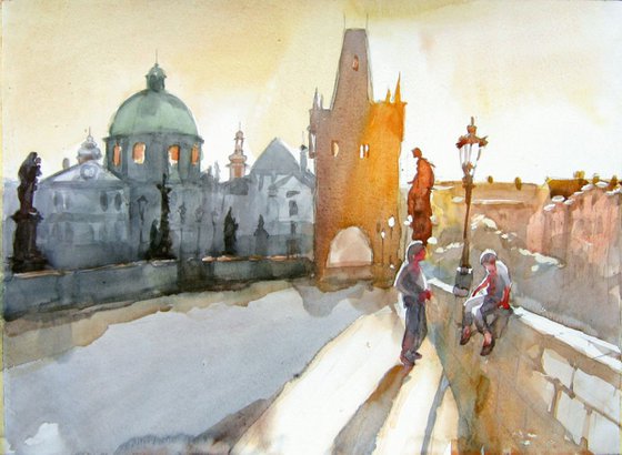 Spending  time (on Charles bridge )
