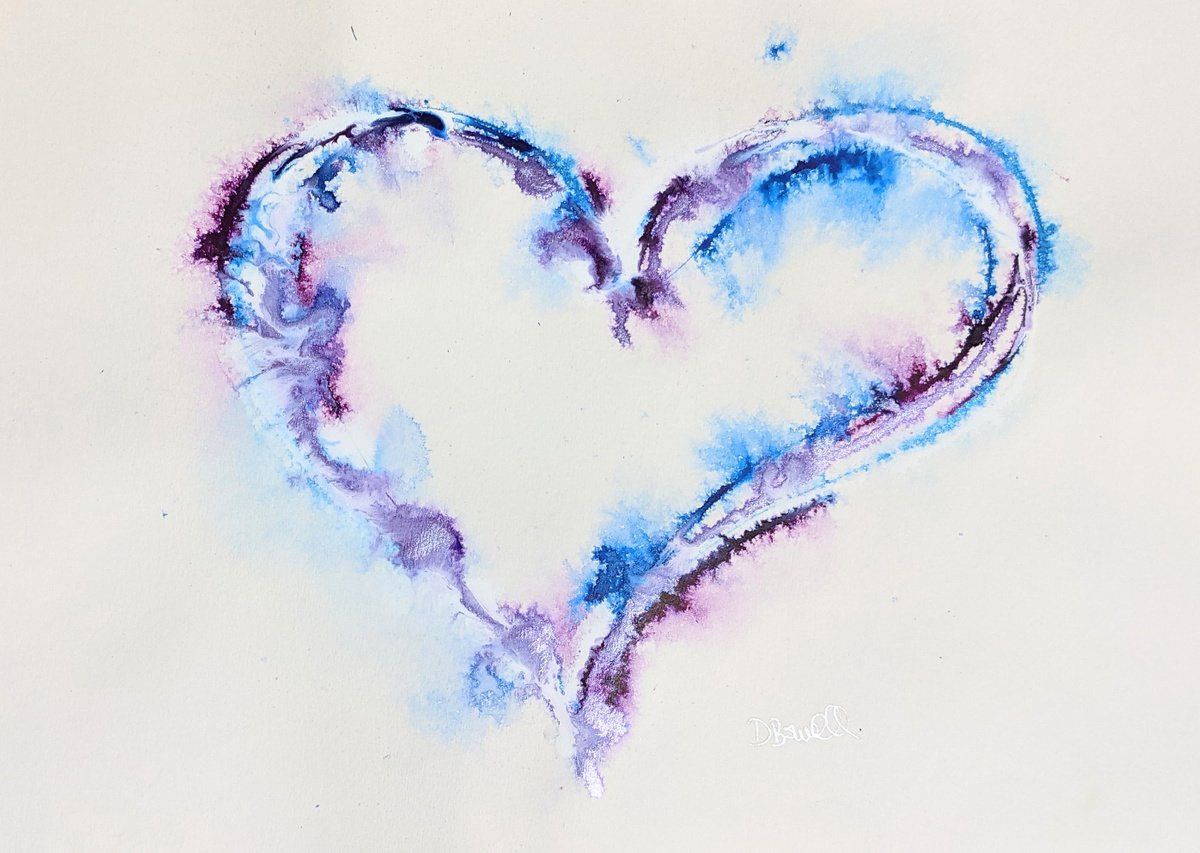 Romeo, from the Romeo and Juliet Abstract heart painting collection by Dianne Bowell