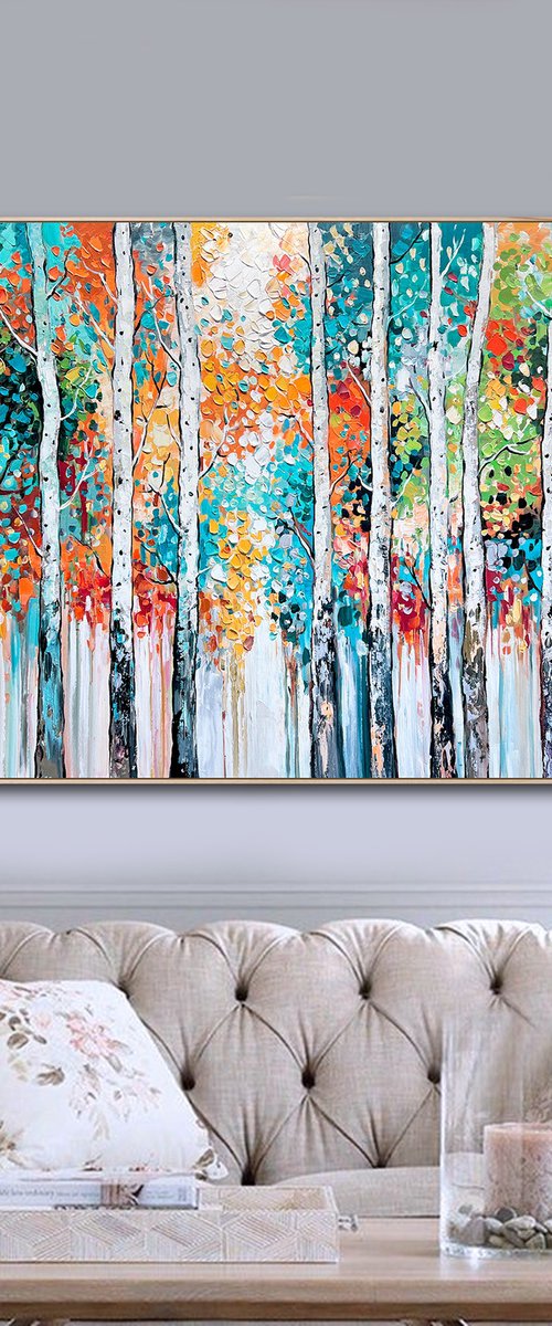 Birches in Bloom by Lana Guise