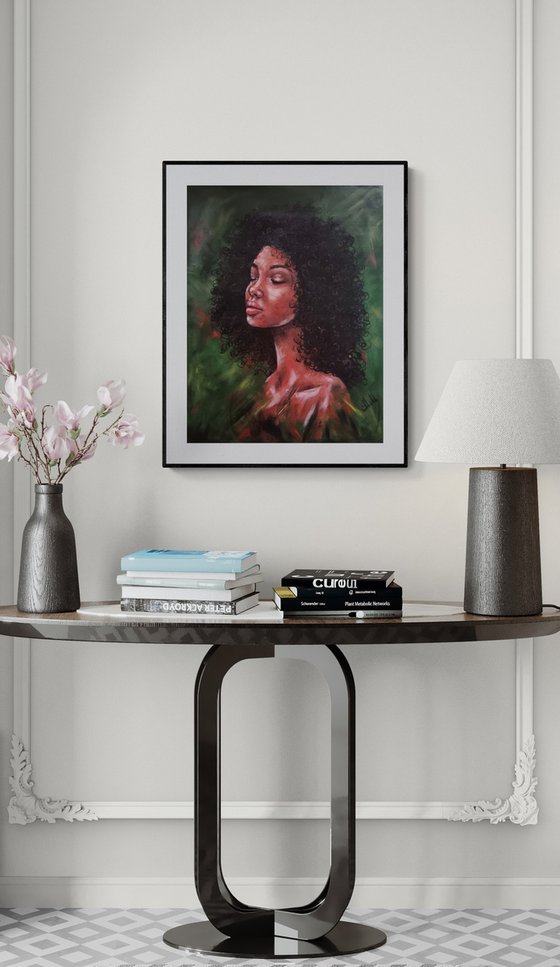 Spirit of Africa - oil portrait painting