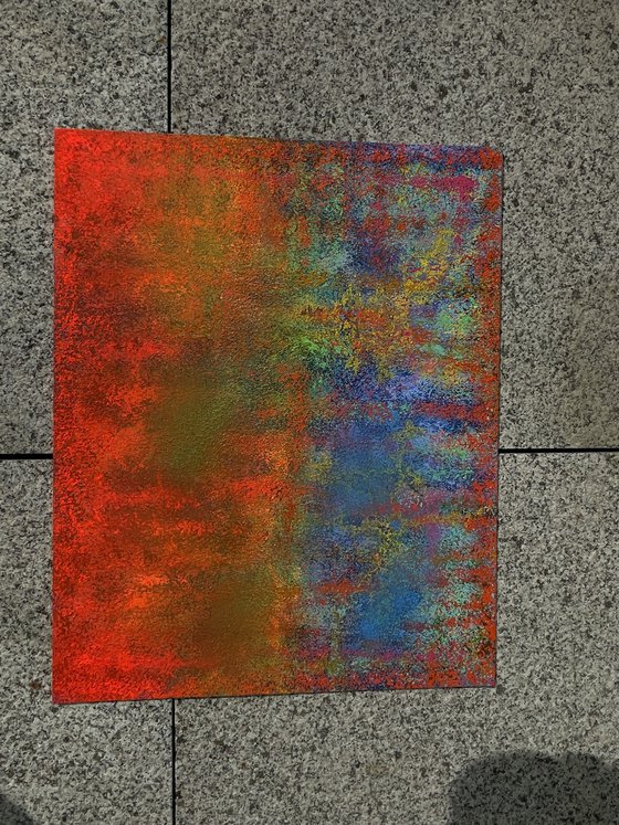 Abstract Orange and blue