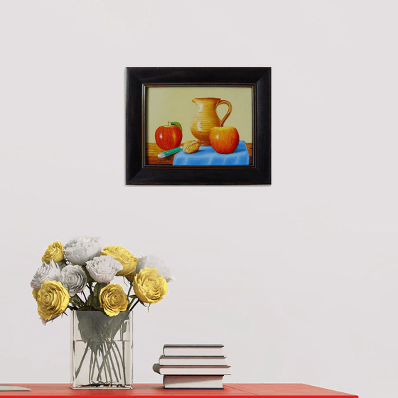 Two apples on the table