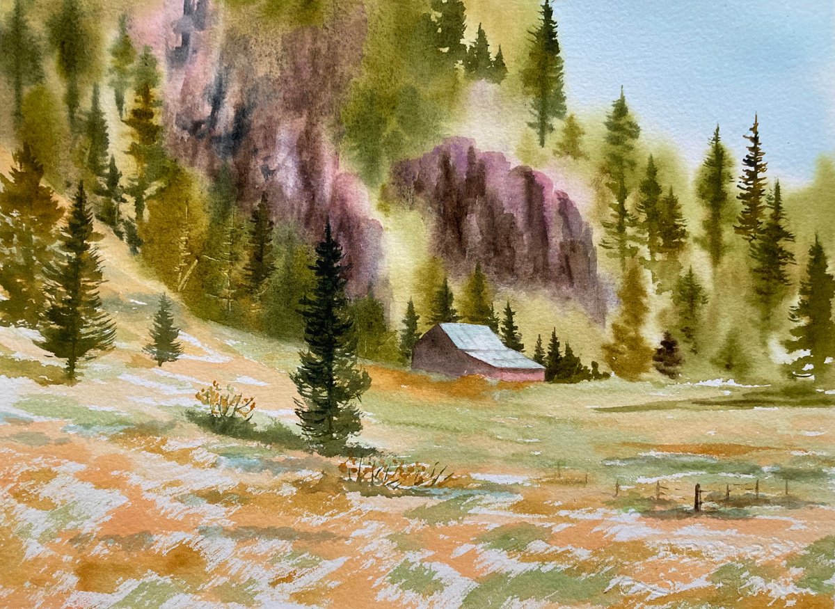 Mountain barn by Silvie Wright