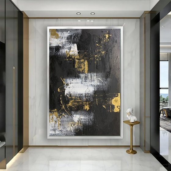 Gold and Black Abstract Glints