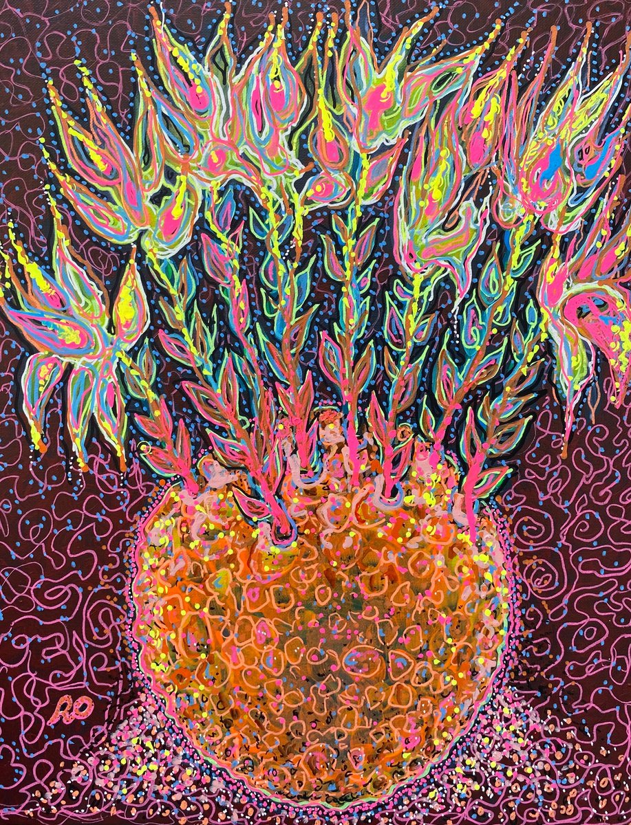  Orange Vase By Olga Rokhmanyuk | Roartus, 16 X 20, Artwork For Sale On Artfinder