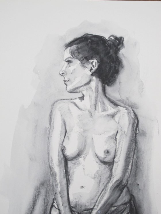 Standing female nude