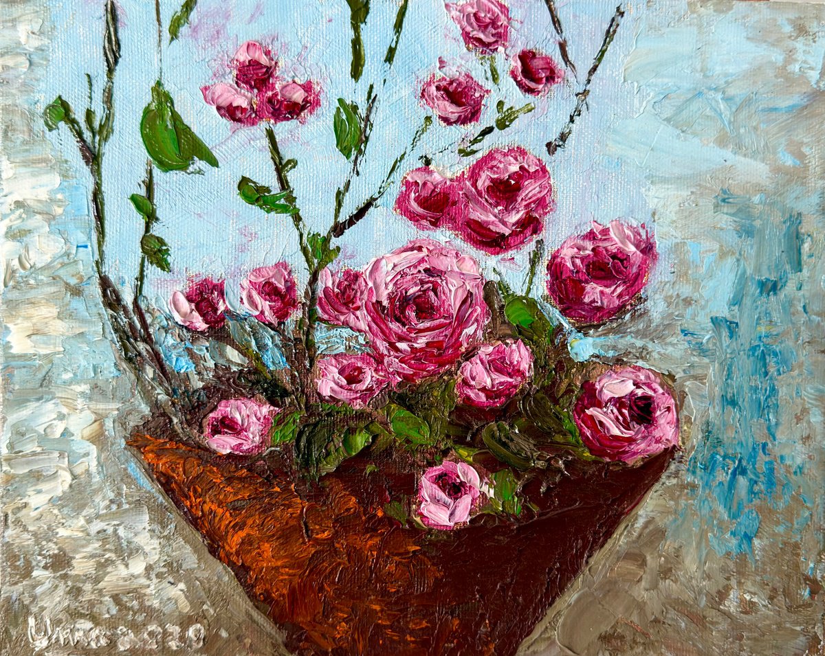 Flowers From My Garden 3 By Uma Krishnamoorthy, 10 X 8, Artwork For Sale On Artfinder