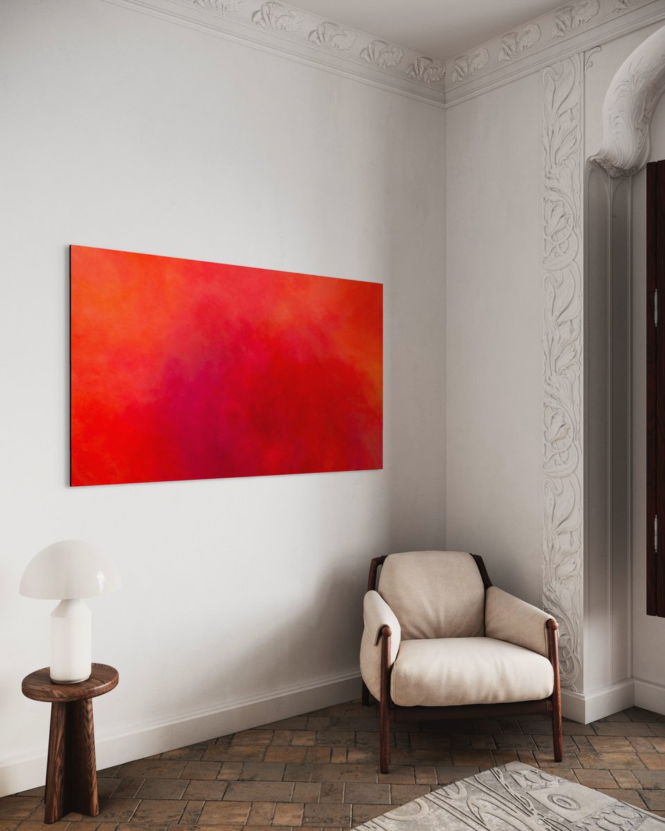 Organic Abstract Acrylic Painting By Viva Hanu, 67 X 39", No Regrets, Original Artwork