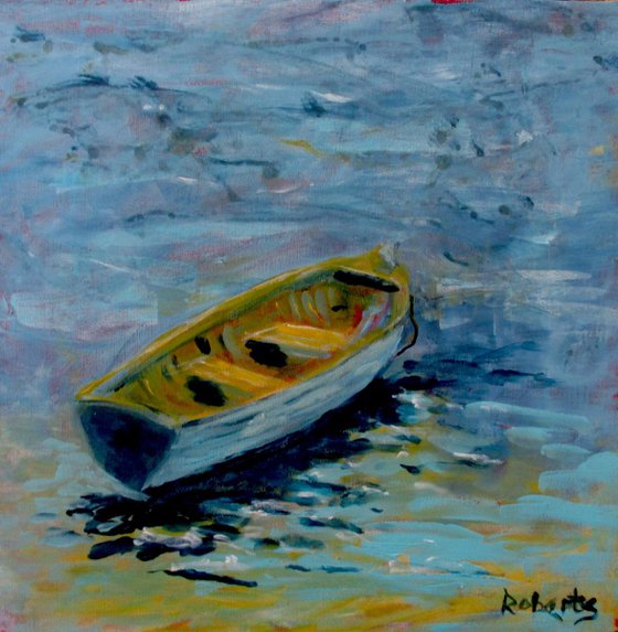 Lone boat - Daily Painting 54