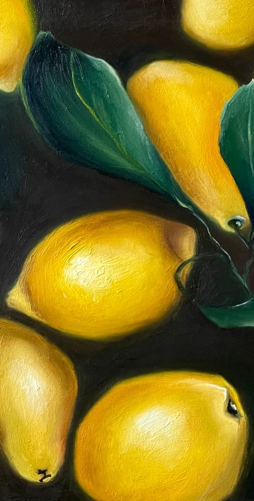 Pears and lemons by Anastasiia Novitskaya