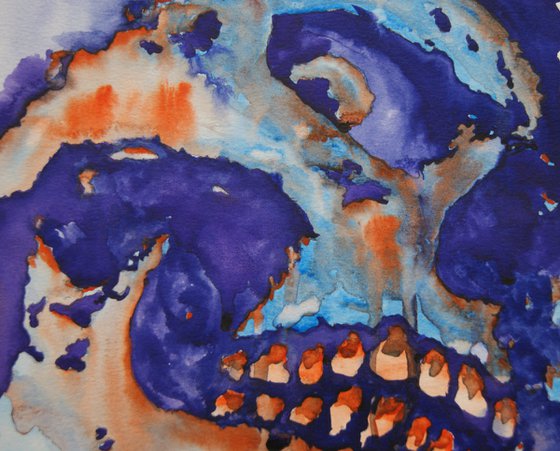 Watercolour Skull. Free Shipping