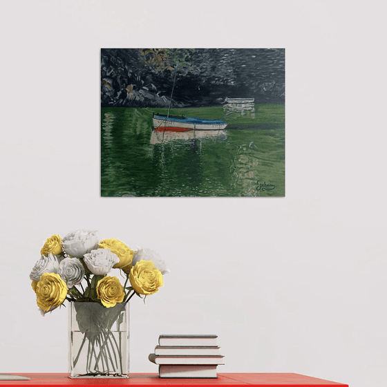 Boat on a lake
