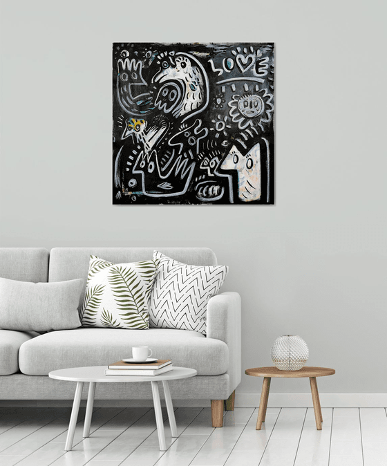 B&W LOVE NATURE 90x90cm