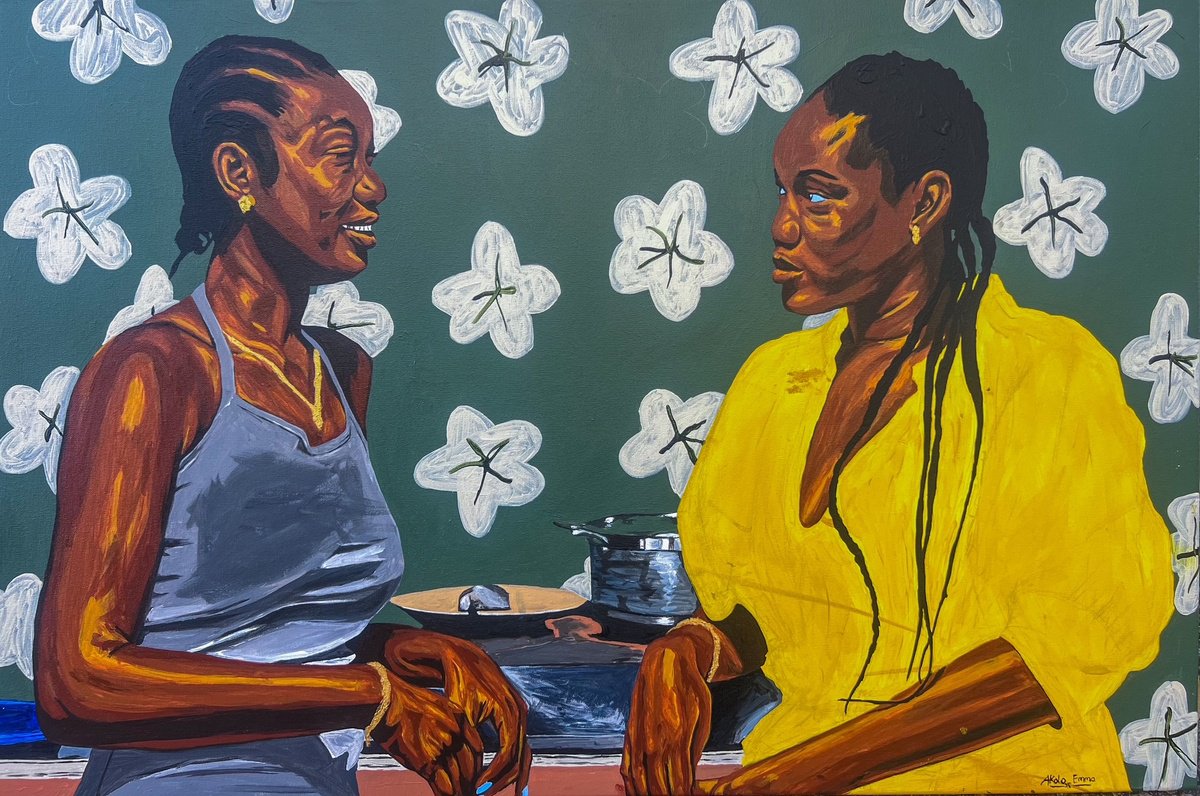 Is She Prettier? By Emmanuel Akolo, 36 X 24, Artwork For Sale On Artfinder