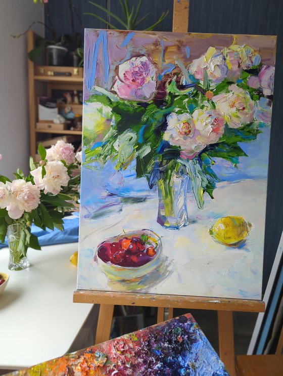 Morning Glow. Peonies