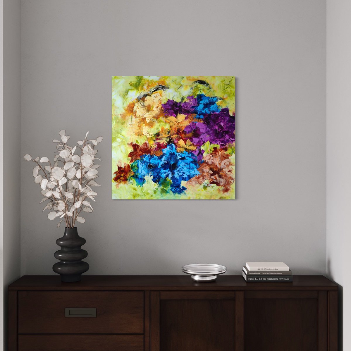 Euphoria III from Colours of Summer collection, abstract flower painting by Vera Hoi