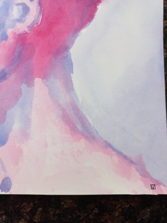 Abstract watercolor portrait 2022