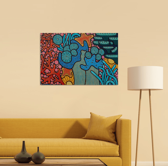 Coral reef blue