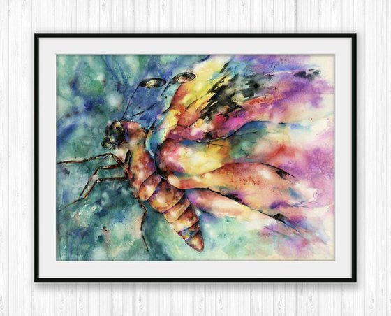 Butterfly 2 - Large Watercolor Painting