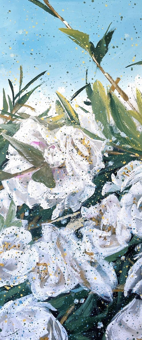 Sky is Always Blue - White Camellia by HSIN LIN